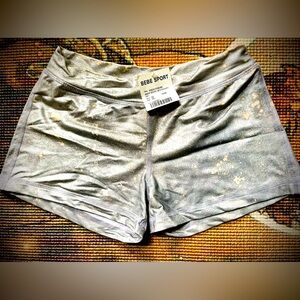 Bebe Silver Boy shorts / Distressed look / XS / NWT